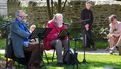 Le comédien Michaël Lonsdale et le pianiste Patrick Scheyder ont donné une représentation du spectacle des Jardins et des hommes dans le jardin du théâtre Max Jacob le 25 juin (5)
