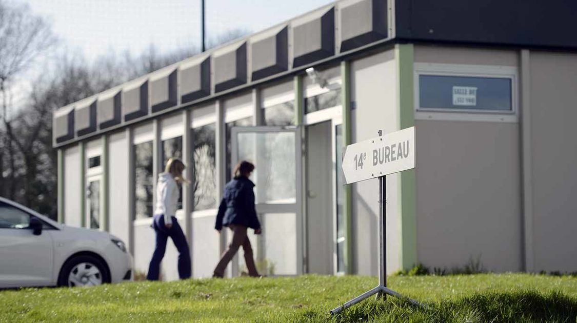 Lors du premier tour des municipales 2014 à Quimper