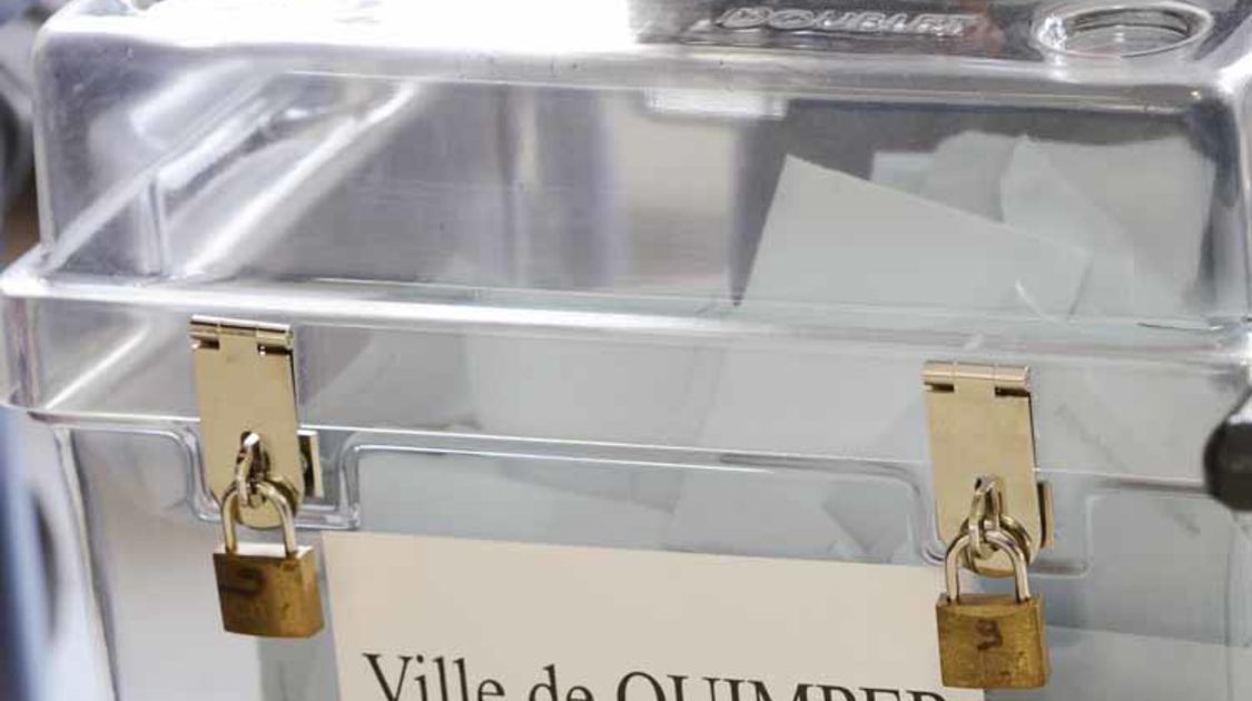 Lors du premier tour des municipales 2014 à Quimper