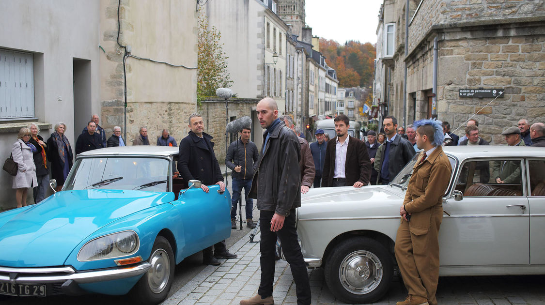 Tournage du 4e long métrage de Nicolas Guillou "Plogoff, 1980" dans les rues de Quimper 