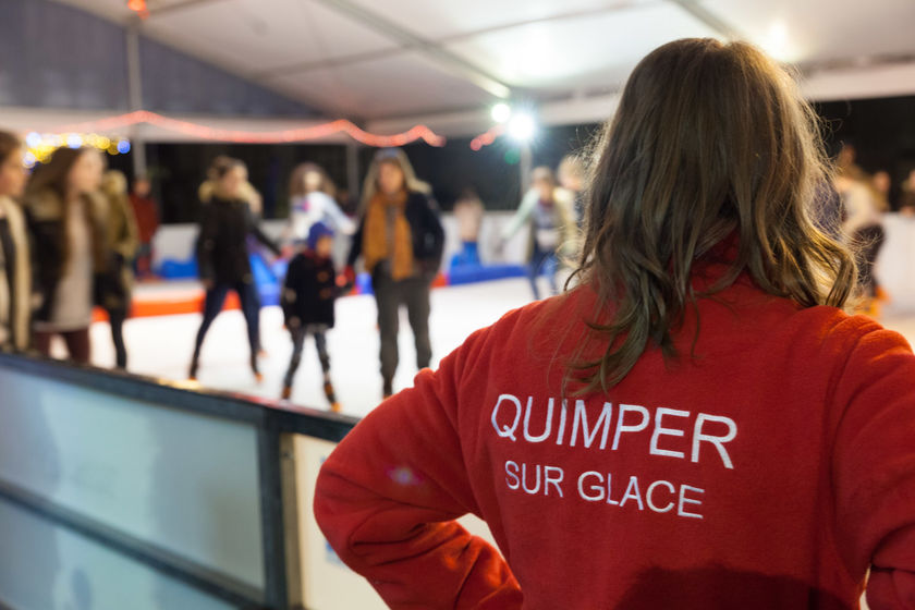 Inauguration de la patinoire place Saint-Corentin