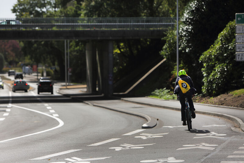 Boulevard de Creac’h Gwen : fin de l’aménagement des pistes cyclables et des trottoirs