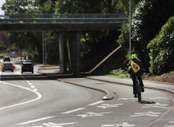 Boulevard de Creac’h Gwen : fin de l’aménagement des pistes cyclables et des trottoirs