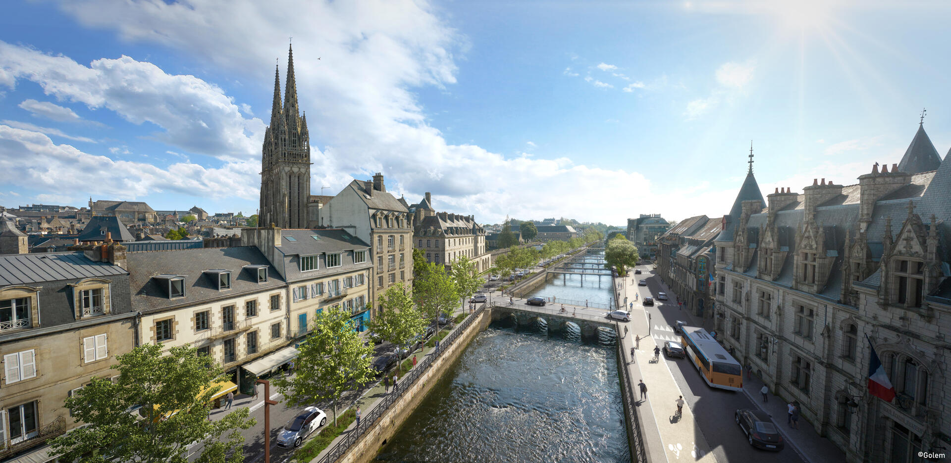 Aménagement des quais de l'Odet