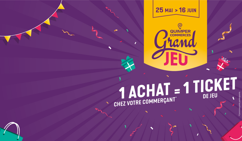 Du 25 mai au 16 juin - Grand jeu concours sur www.quimper-commerces.bzh