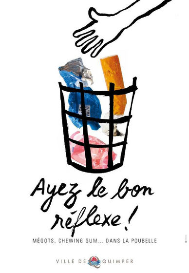 Ayez le bon réflexe ! Ne jetez pas vos déchets au sol !