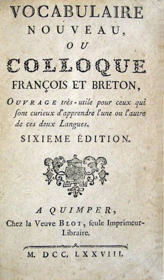 Ouvrage sorti des presses de la veuve Blot en 1778 