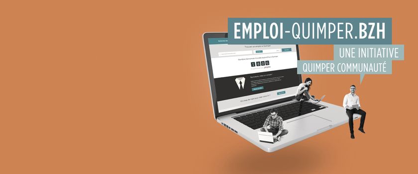 Le visuel de la campagne du site emploi-quimper.bzh